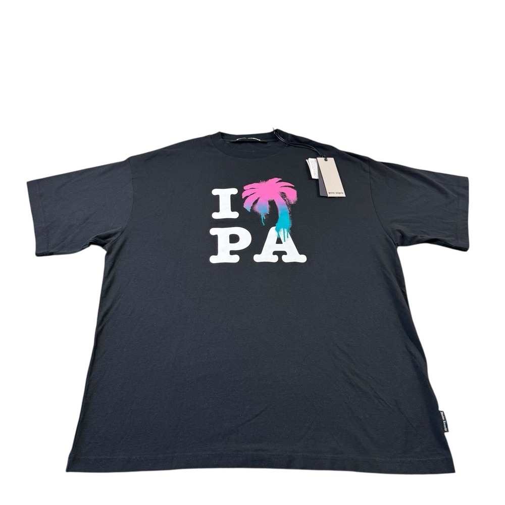 Palm Angels I Love Palm Angels Classic Graphic Cotton T Shirt‎ Black Size XL NWT